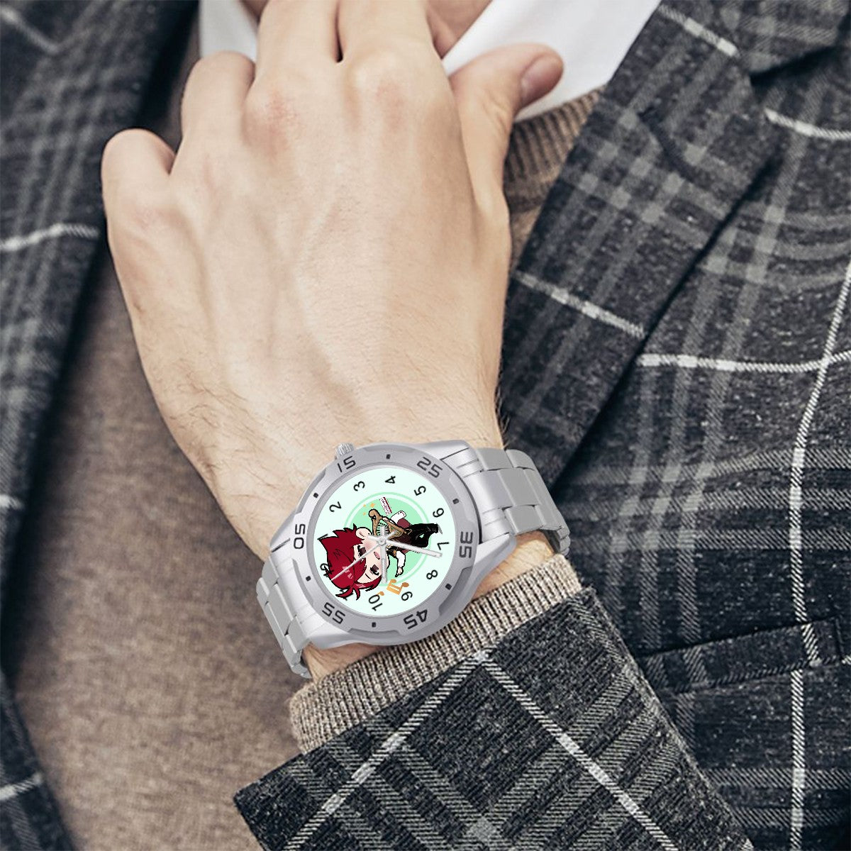 Terraglotte "2024 Genshin Instrument Series" Elegant Stainless Steel Watch - Windsong Lyre (Mondstadt)