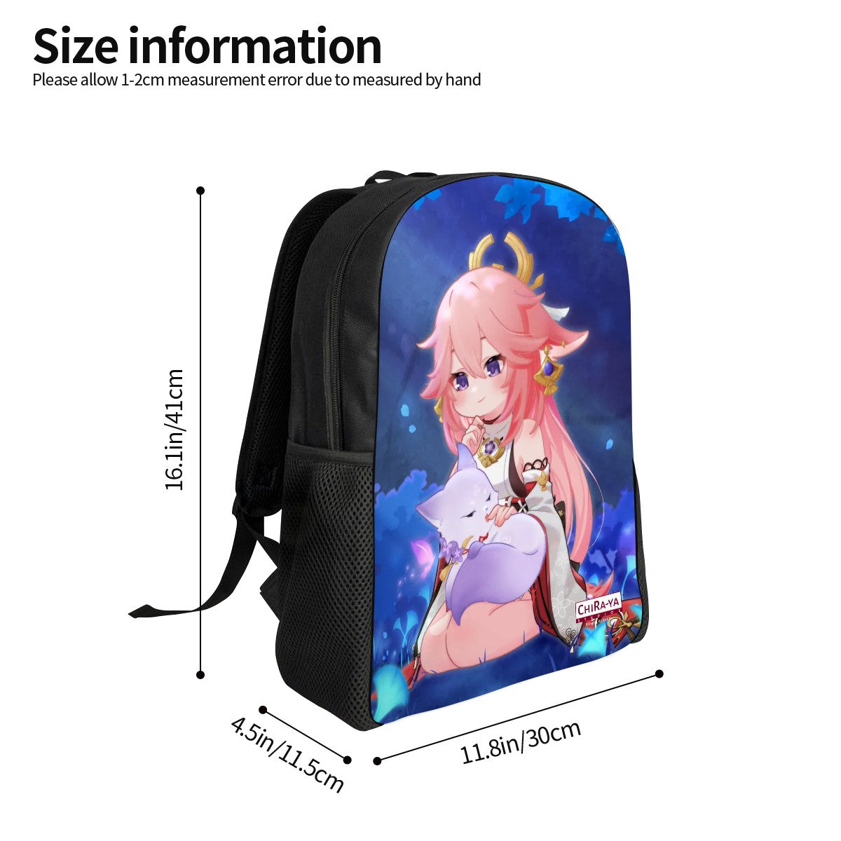 Genshin Impact Oxford Backpack - Yae Miko: "Miko with Fox Ei"