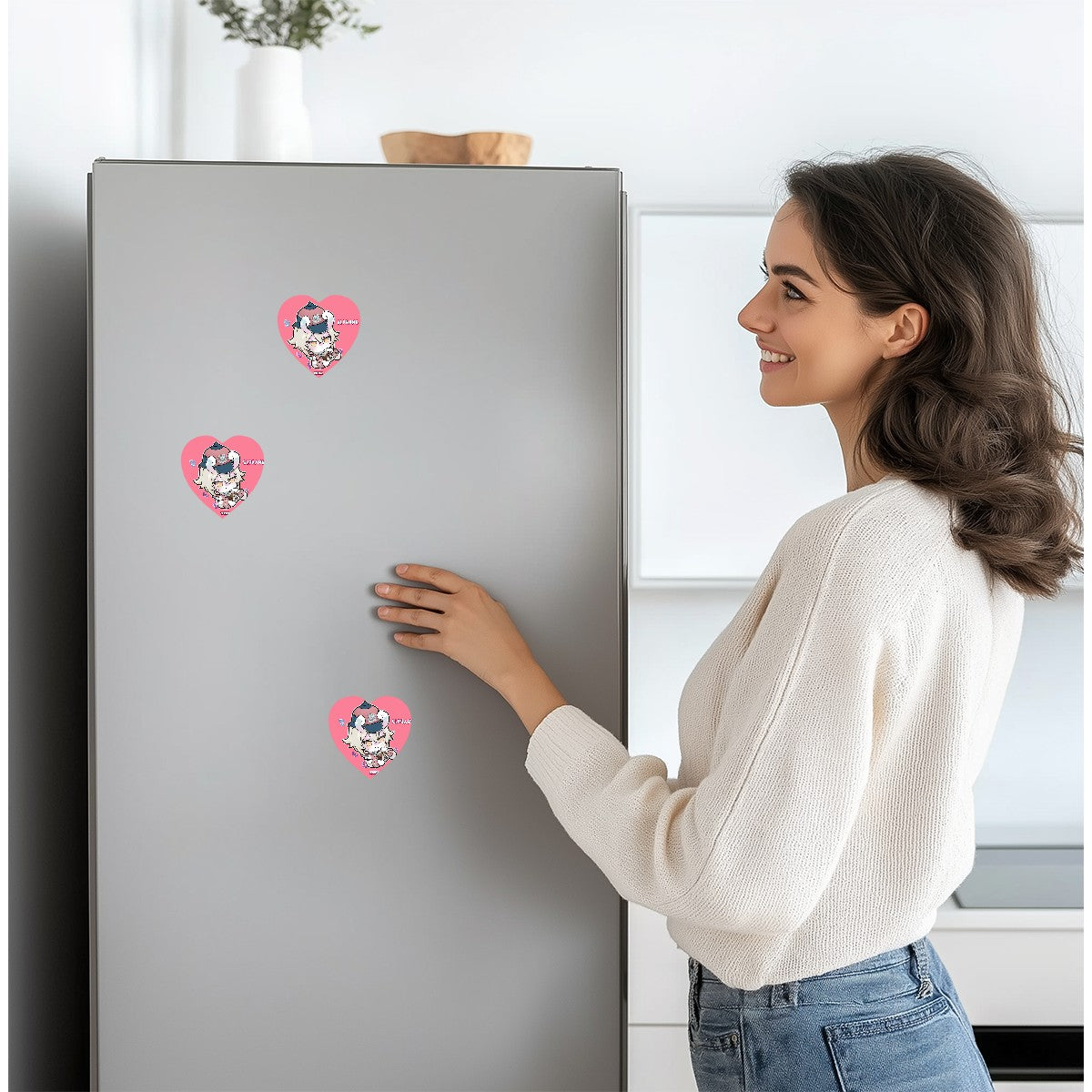 Genshin Impact Melusine Series Heart-Shaped Fridge Magnet - Elphane
