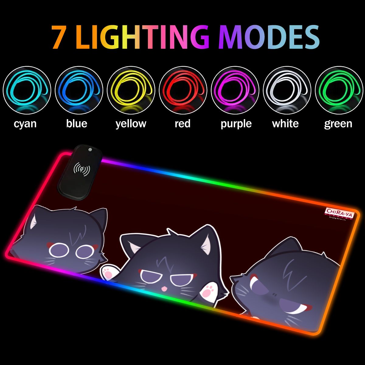Genshin Impact Premium RGB Gaming Mouse Pad (with Wireless Charging) - Scarameow