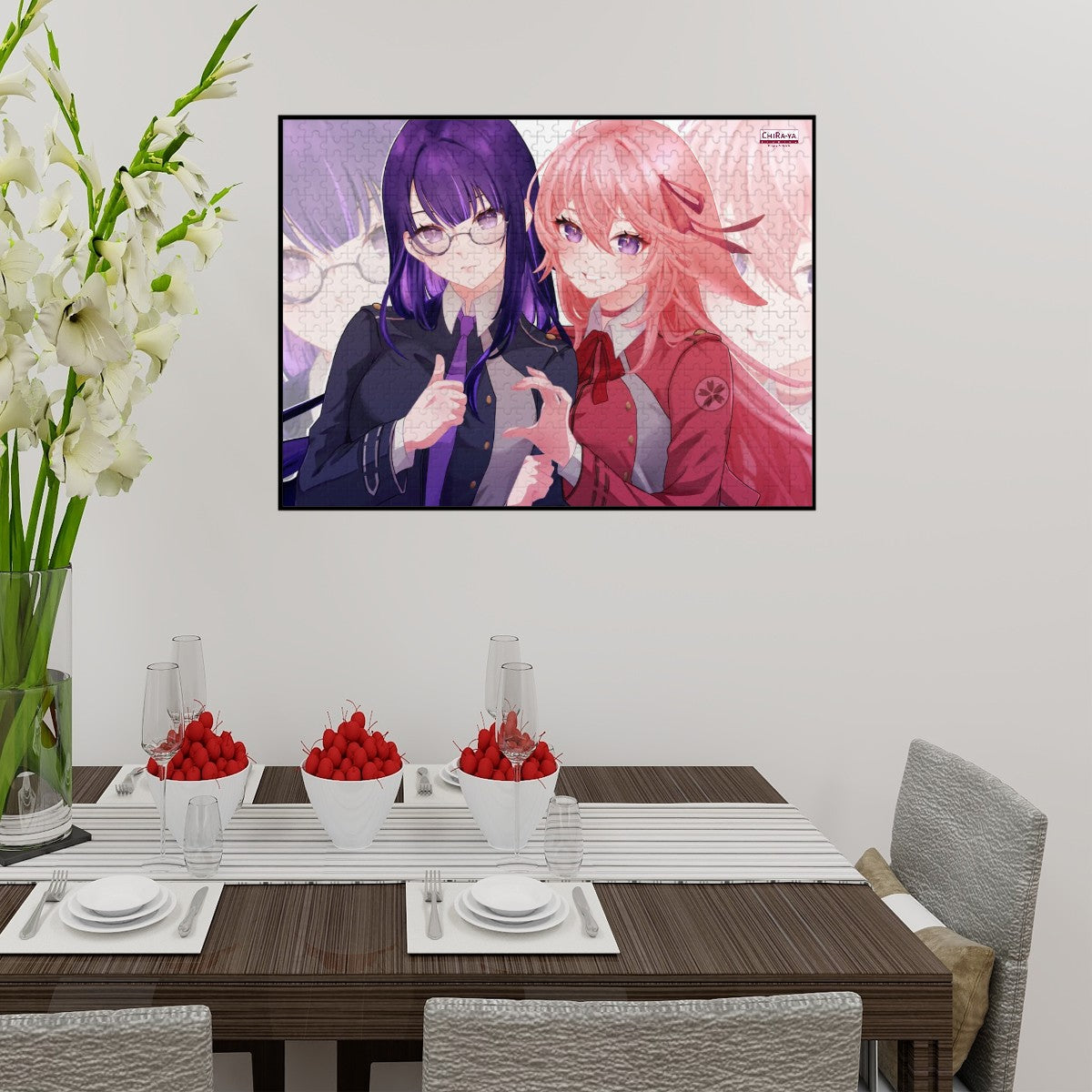 Genshin Impact x Lycoris Recoil Wooden Jigsaw Puzzle (500pcs) - Raiden Ei & Yae Miko: "Takina & Chisato"