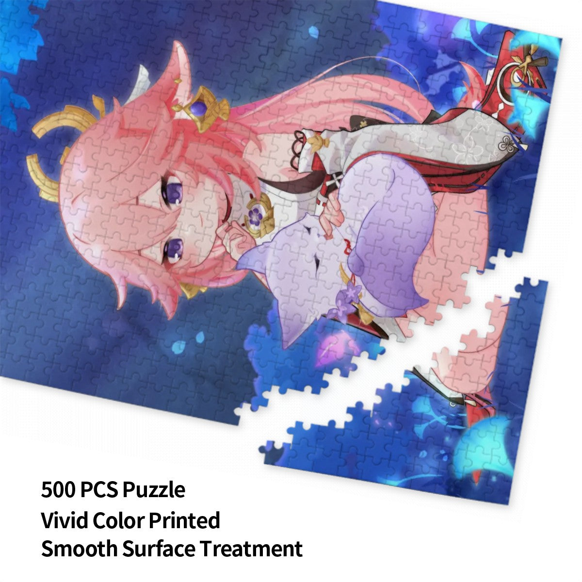 Genshin Impact Wooden Jigsaw Puzzle (500pcs) - Yae Miko: "Miko with Fox Ei"