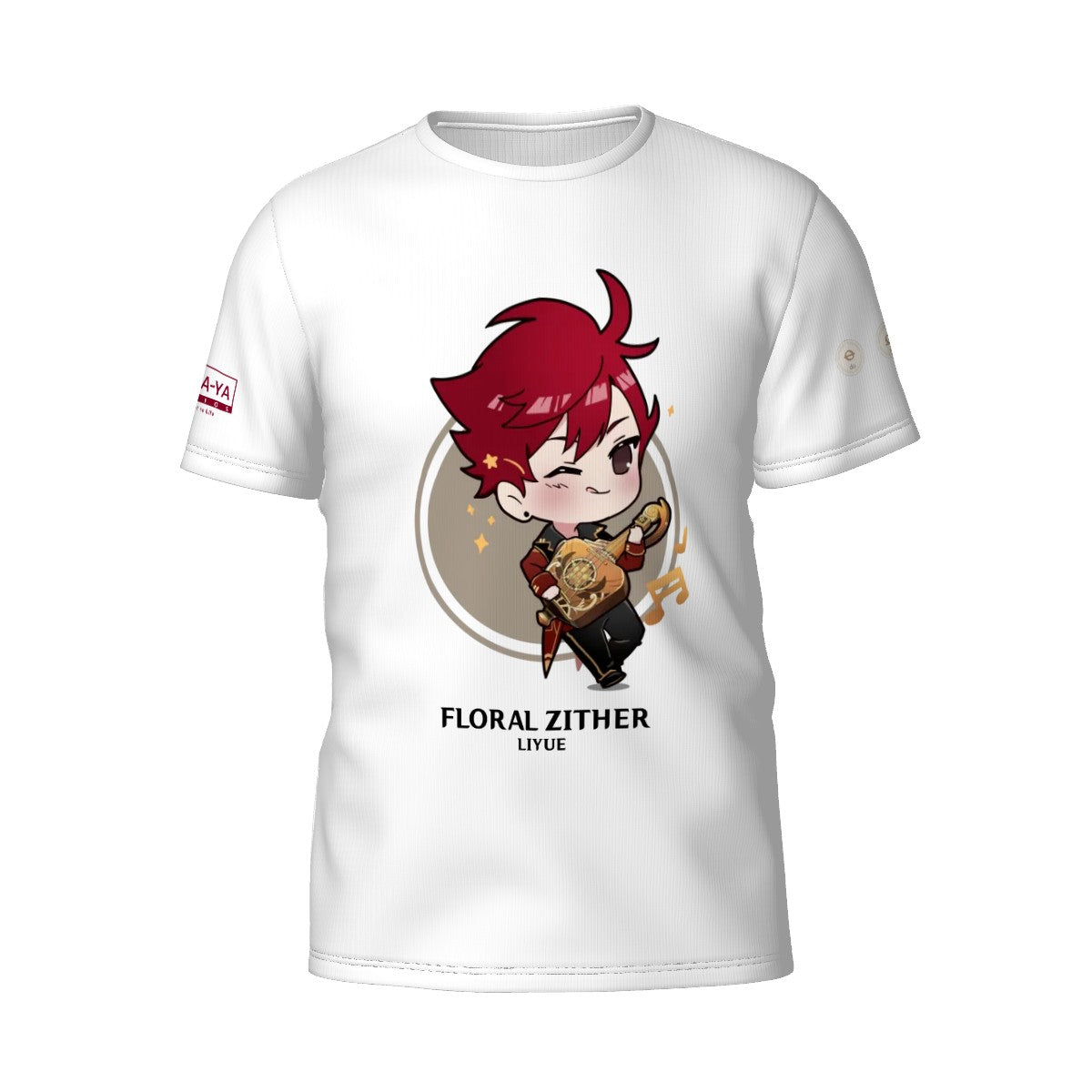 Terraglotte "2024 Genshin Instrument Series" Men's T-Shirt - Floral Zither (Liyue)