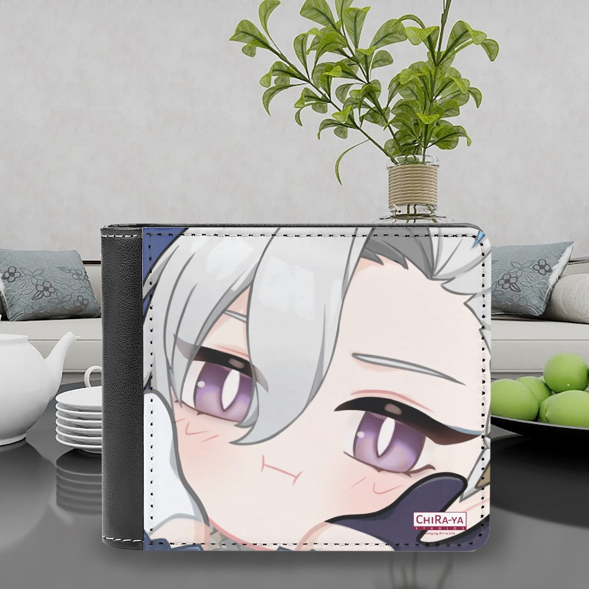 Genshin Impact Squishy Series Leather Wallet - Neuvillette
