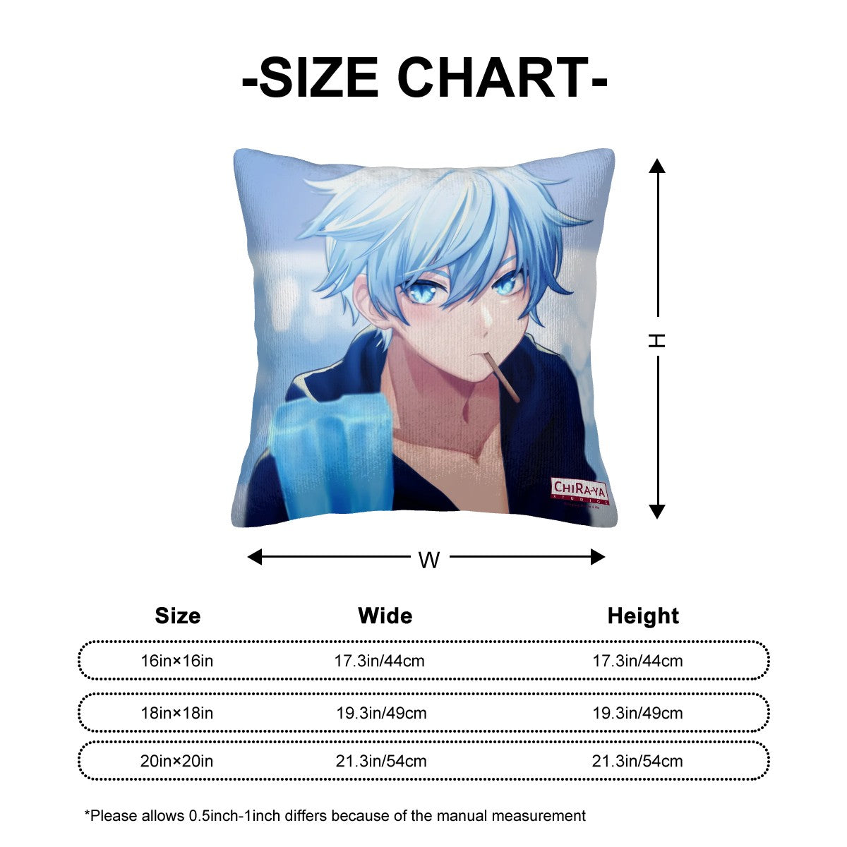 Genshin Impact Corduroy Throw Pillow Cover - Chongyun: "Summertime"
