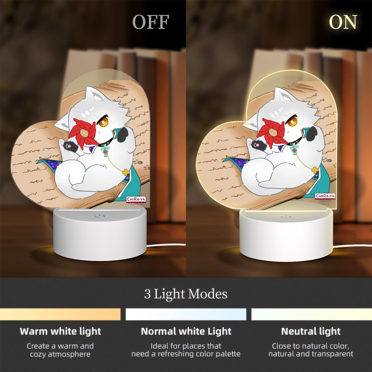 Guilty Gear Heart-Shaped Night Light - Asuka Kreutz (Cat Asuka)