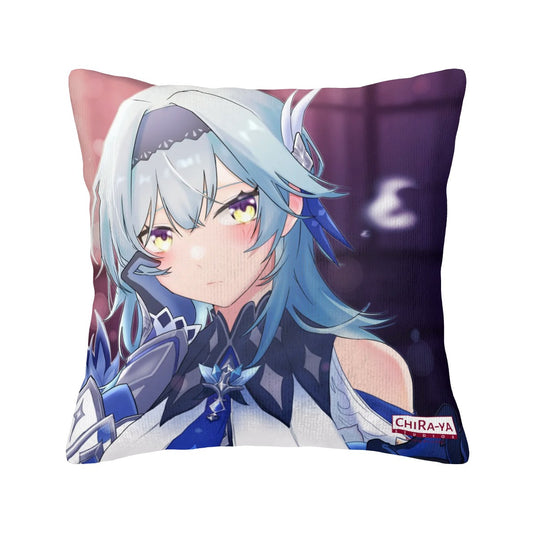 Genshin Impact Corduroy Throw Pillow Cover - Eula: Night Out at Angel's Share