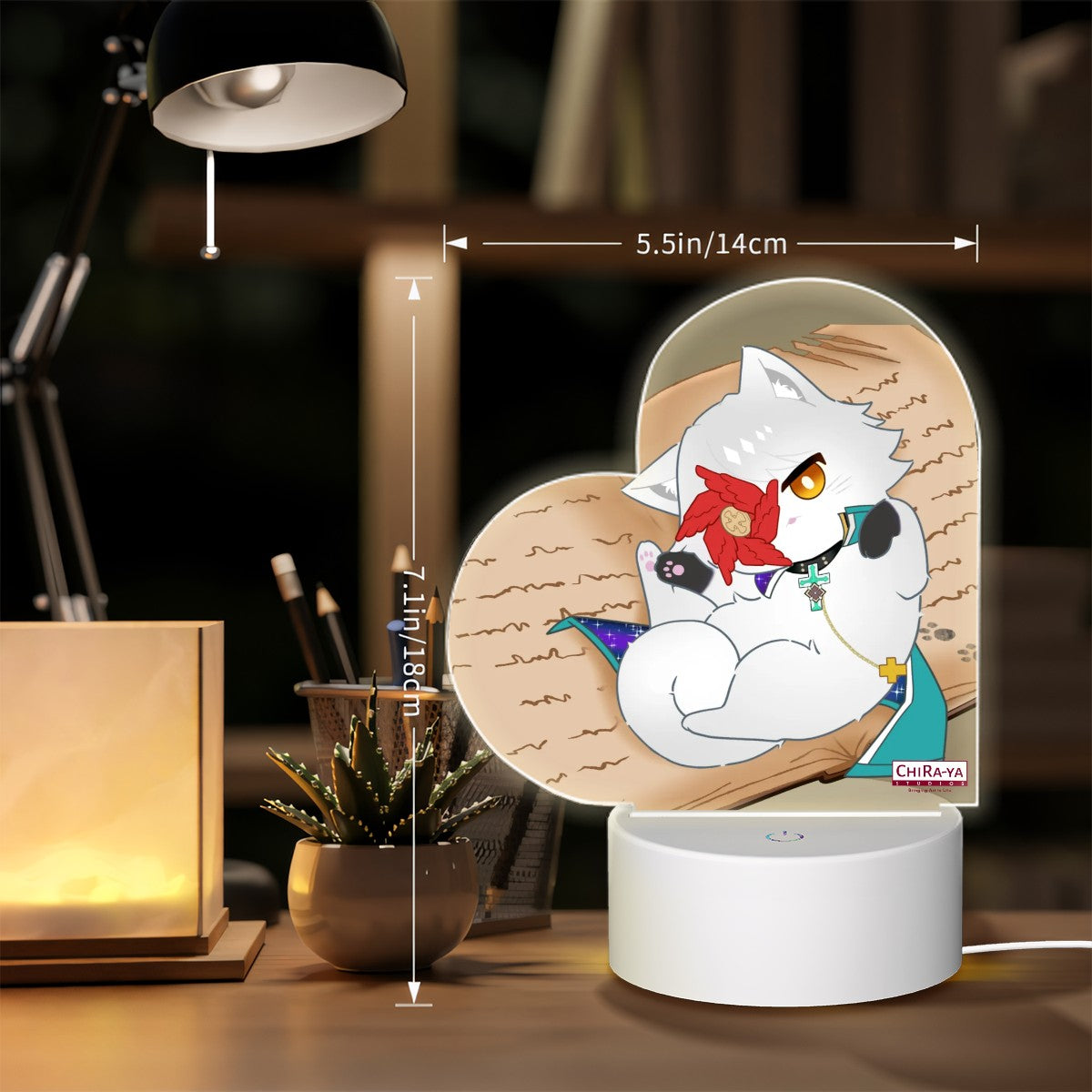 Guilty Gear Heart-Shaped Night Light - Asuka Kreutz (Cat Asuka)