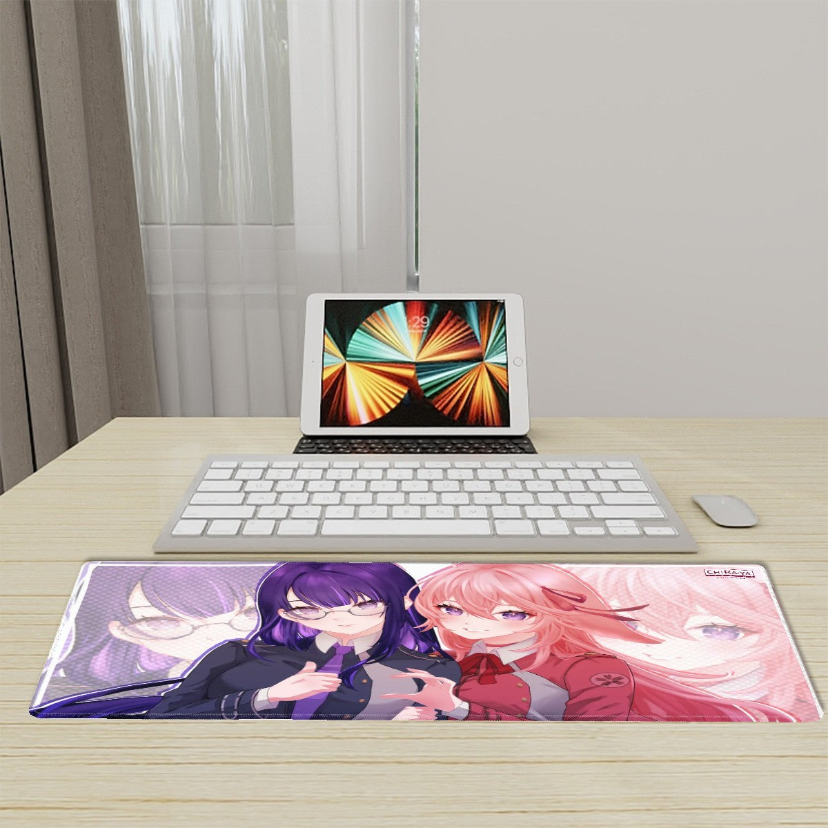 Genshin Impact x Lycoris Recoil Gaming Mouse Pad (Extra Large) - Raiden Ei & Yae Miko: "Takina & Chisato"