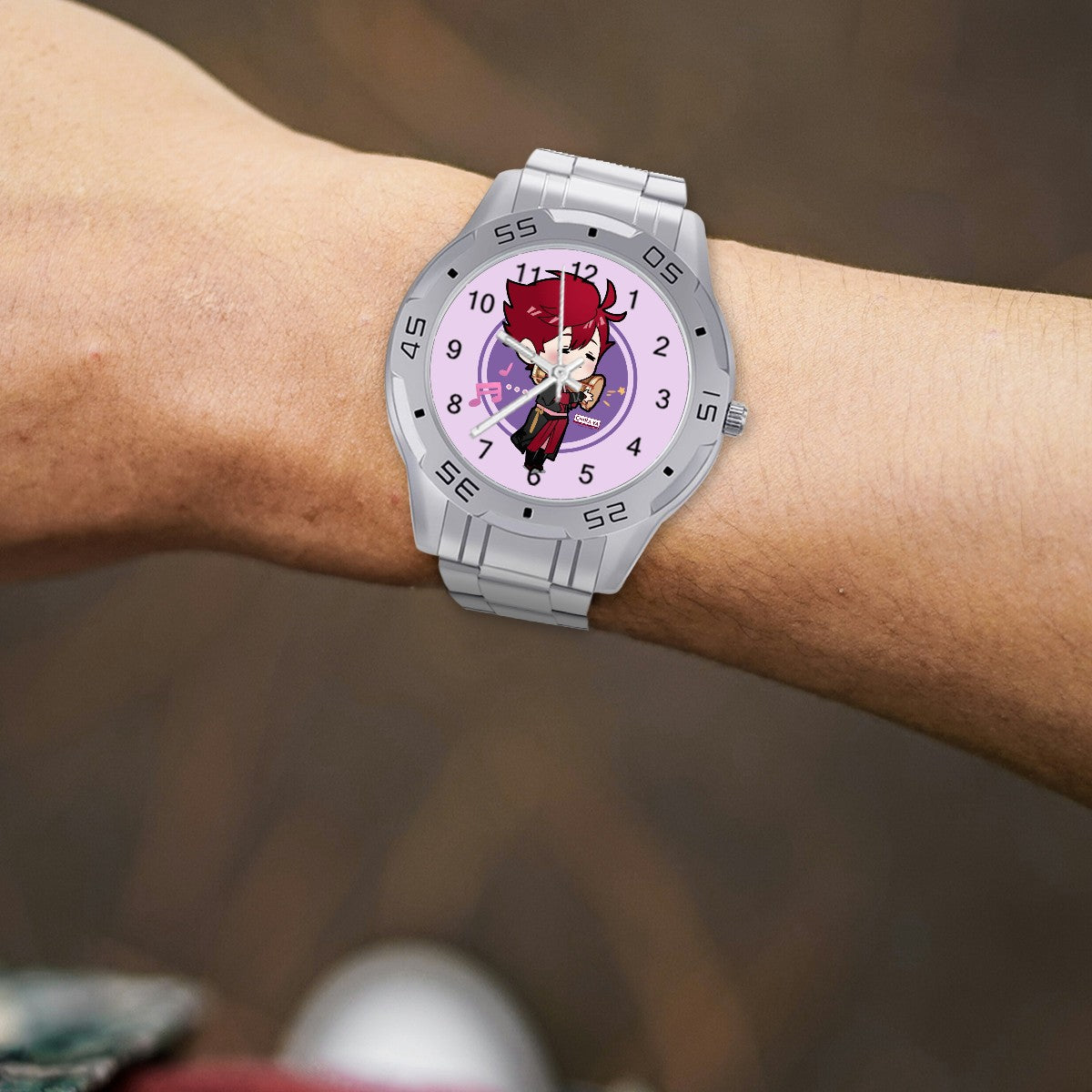 Terraglotte "2024 Genshin Instrument Series" Elegant Stainless Steel Watch - Arataki Drum (Inazuma)