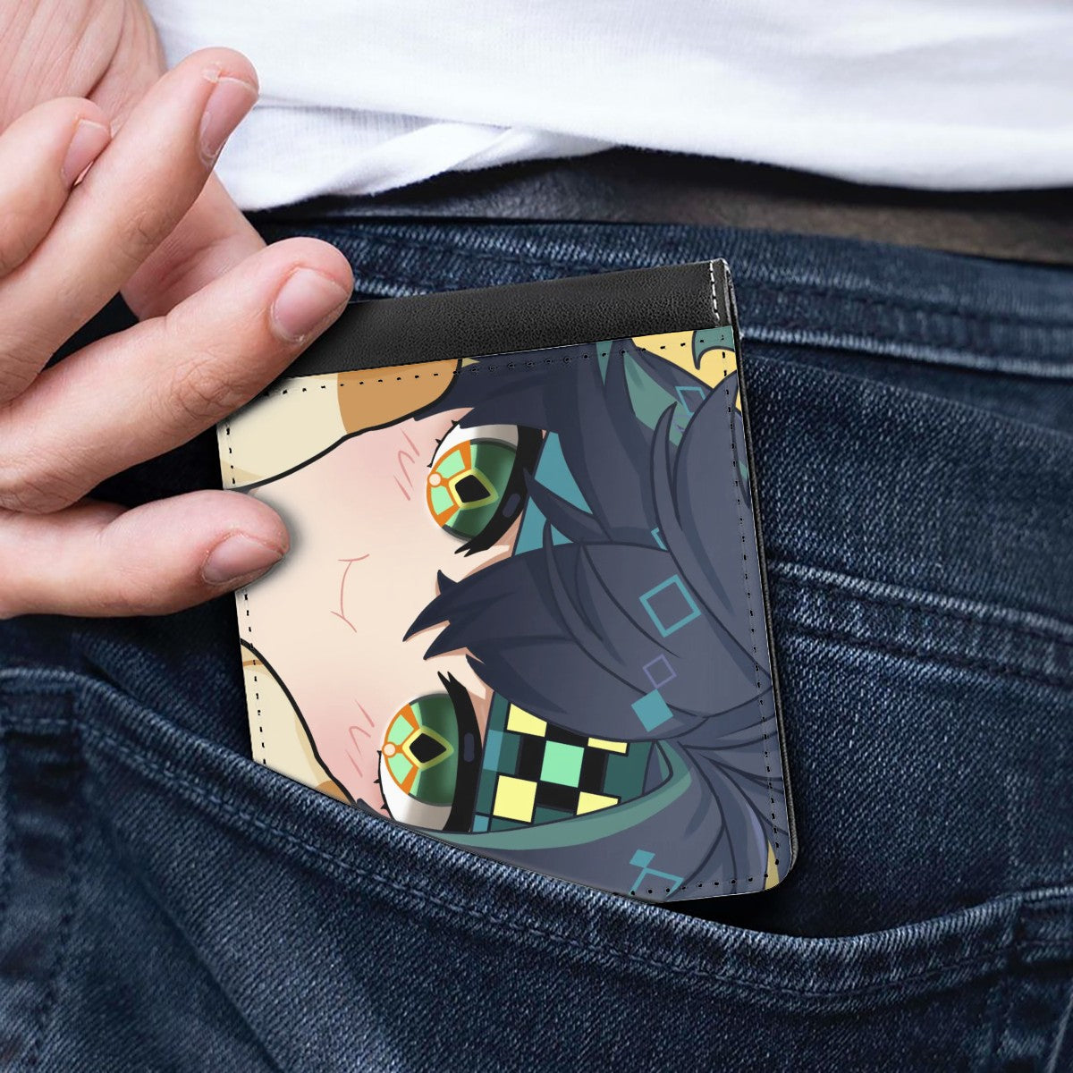 Genshin Impact Squishy Series Leather Wallet - Kinich