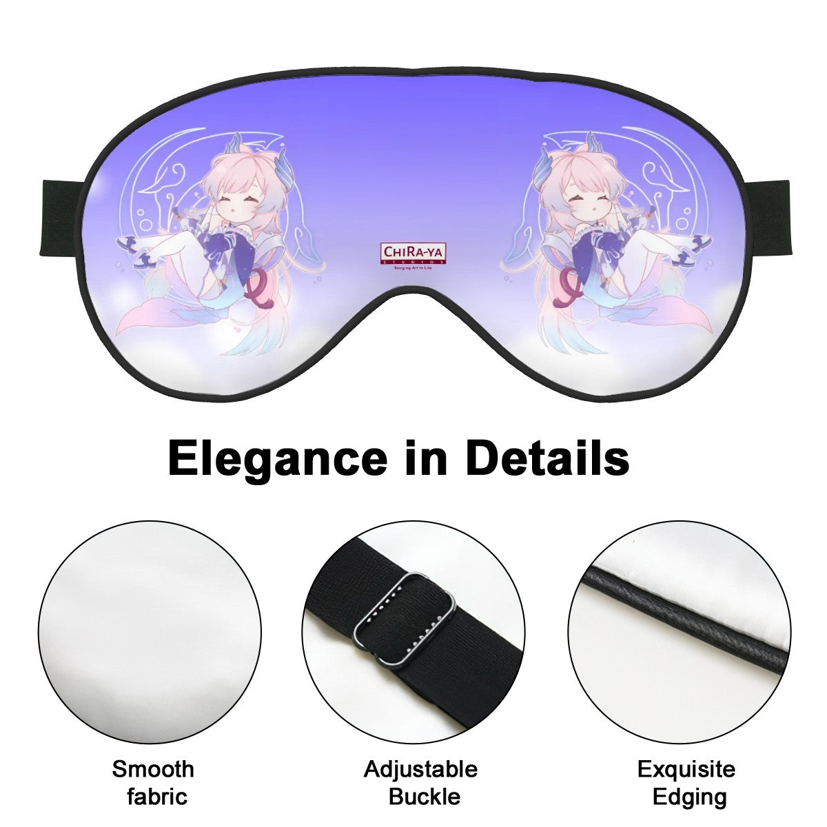 Genshin Impact Sleep Mask with Adjustable Buckle - Sangonomiya Kokomi