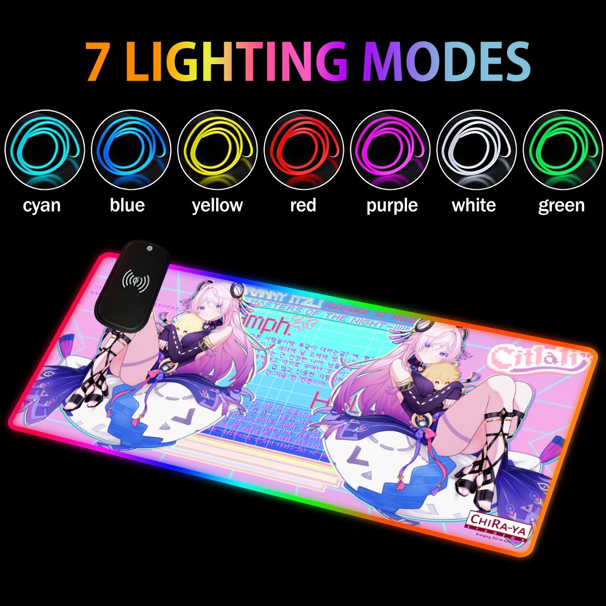 Genshin Impact Premium RGB Gaming Mouse Pad (with Wireless Charging) - Citlali: "Self-Indulgence"