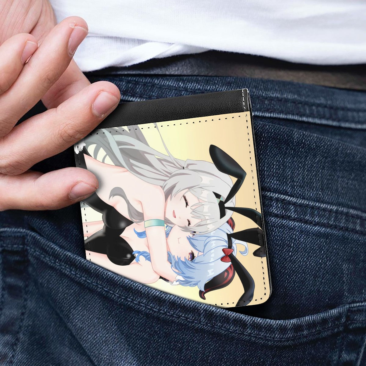 Genshin Impact x Honkai Star Rail Leather Wallet - Firefly & Ganyu: "Bunny Girlies"