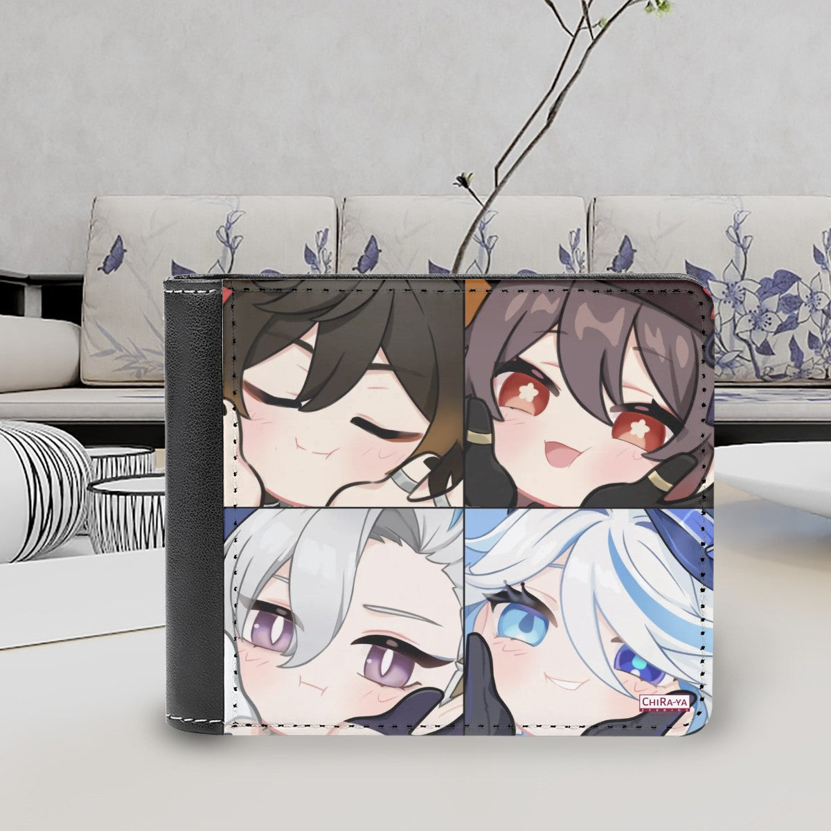 Genshin Impact Squishy Series Leather Wallet (Special Edition) - Zhongli x Hu Tao & Neuvillette x Furina