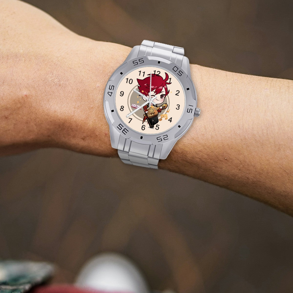 Terraglotte "2024 Genshin Instrument Series" Elegant Stainless Steel Watch - Floral Zither (Liyue)