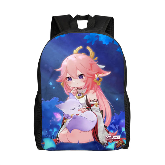 Genshin Impact Oxford Backpack - Yae Miko: "Miko with Fox Ei"