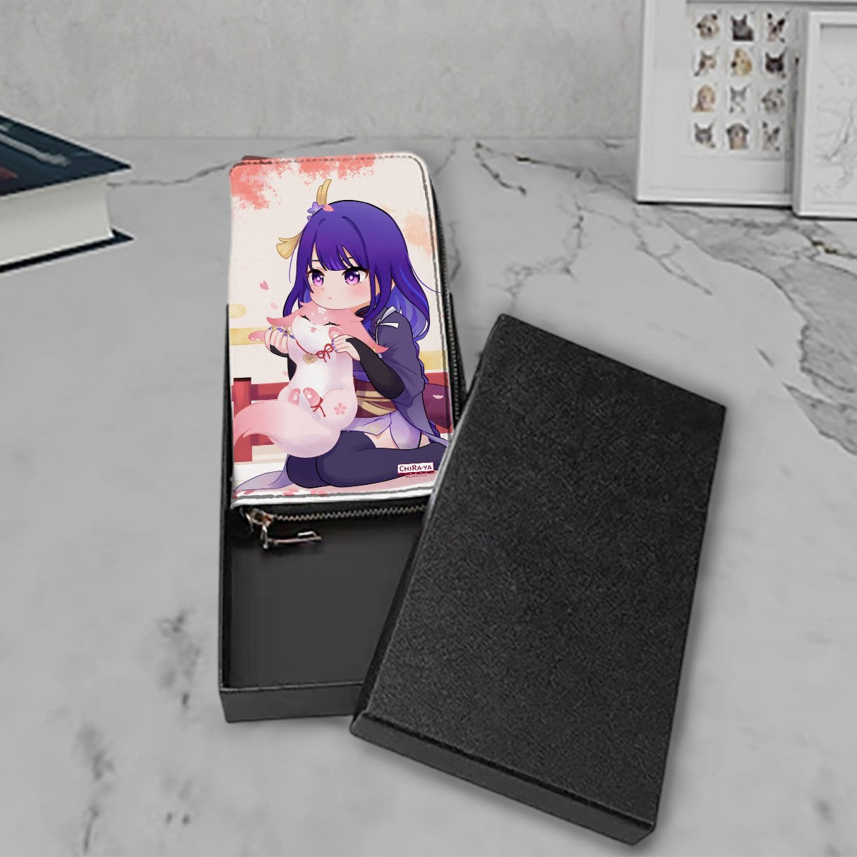 Genshin Impact Luxury Clutch Wallet - Raiden Shogun & Yae Miko: "Miko with Fox Ei" x "Ei with Fox Miko" (Special Edition)