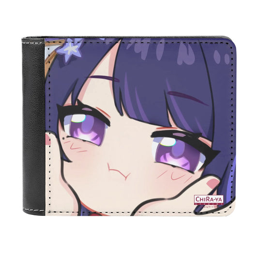 Genshin Impact Squishy Series Leather Wallet - Raiden Shogun