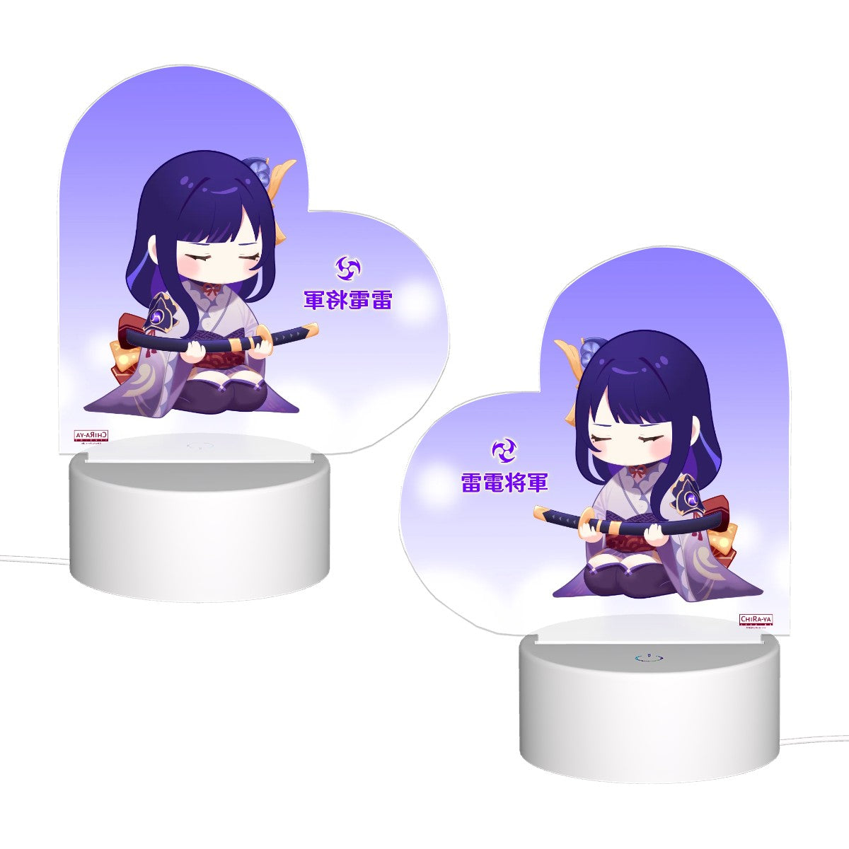 Genshin Impact Heart-Shaped Night Light - Raiden Shogun (Irodori Statue Series)