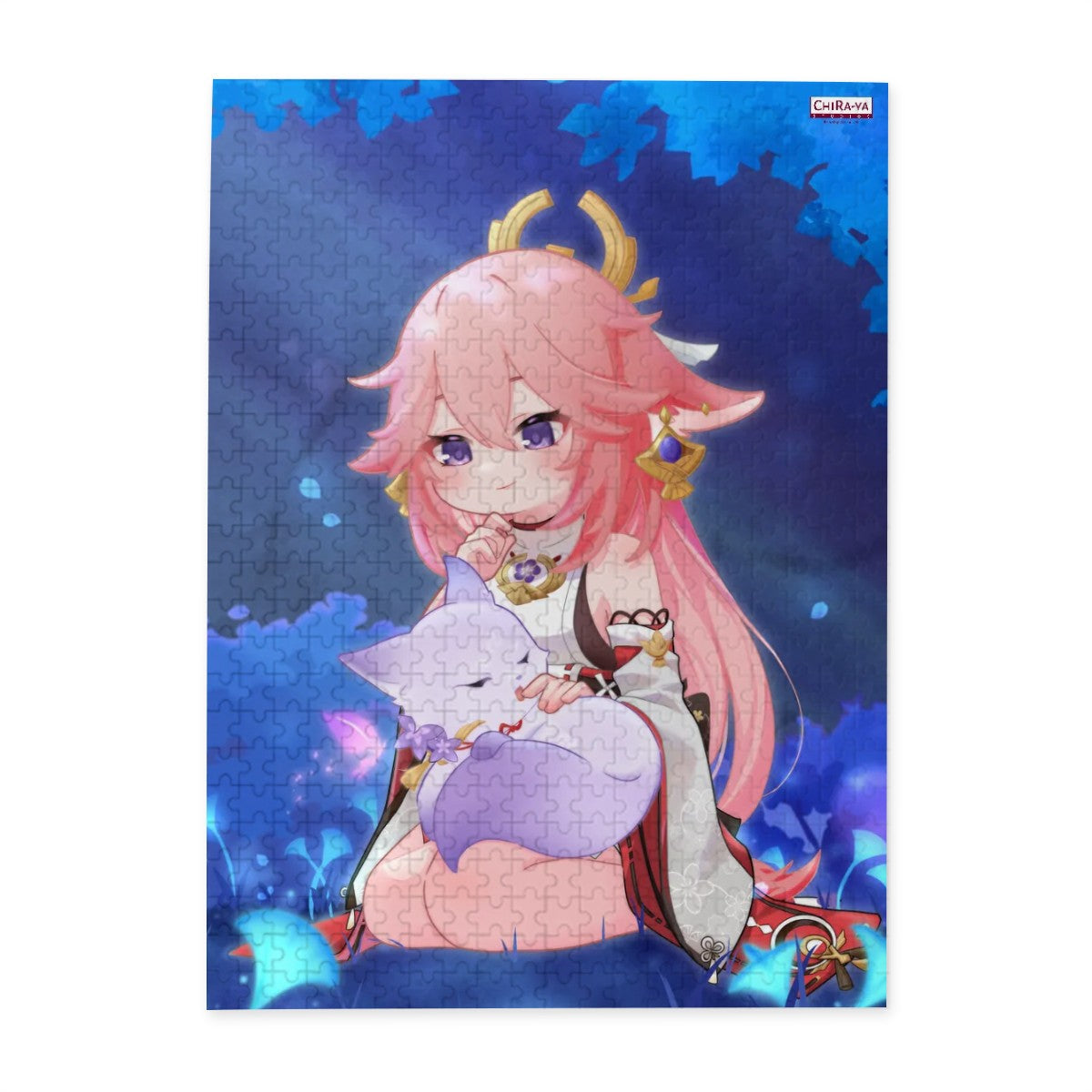Genshin Impact Wooden Jigsaw Puzzle (500pcs) - Yae Miko: "Miko with Fox Ei"