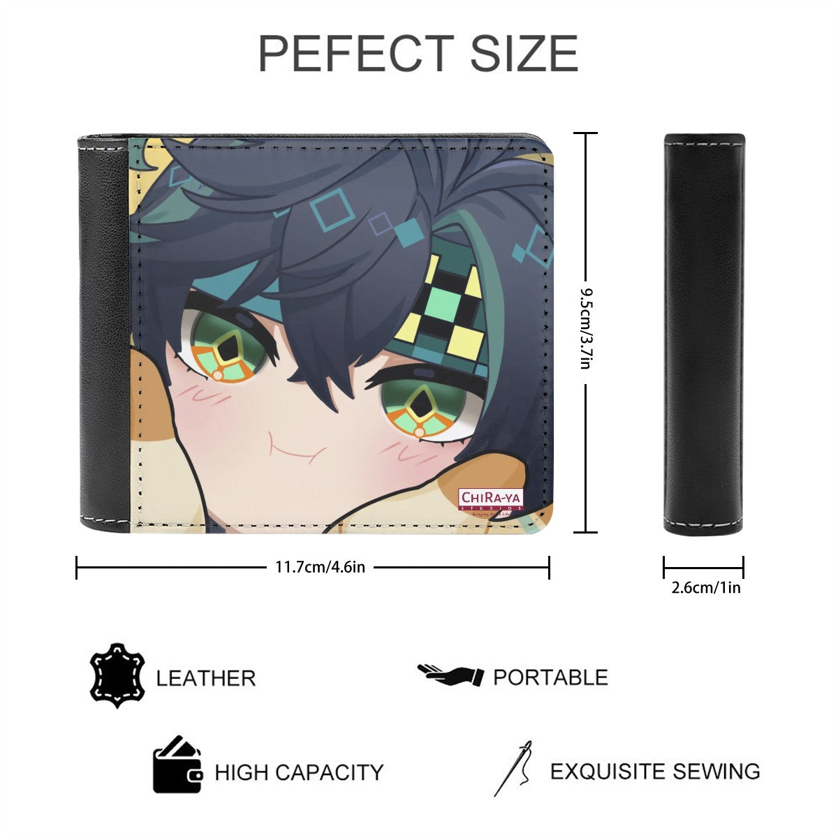 Genshin Impact Squishy Series Leather Wallet - Kinich