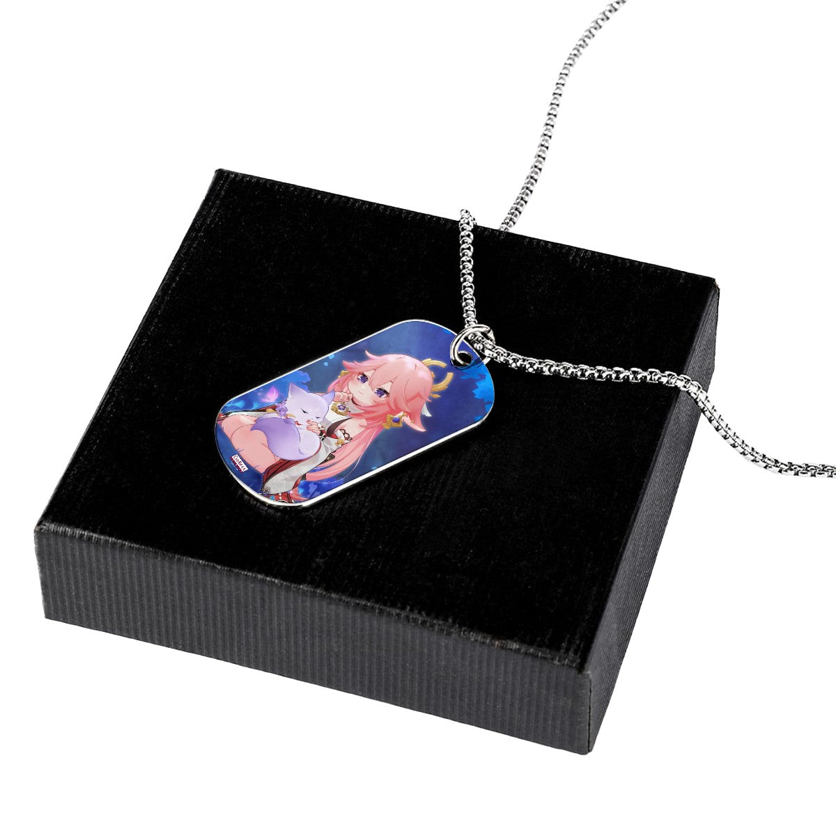 Genshin Impact Titanium Necklace - Yae Miko: "Miko with Fox Ei"