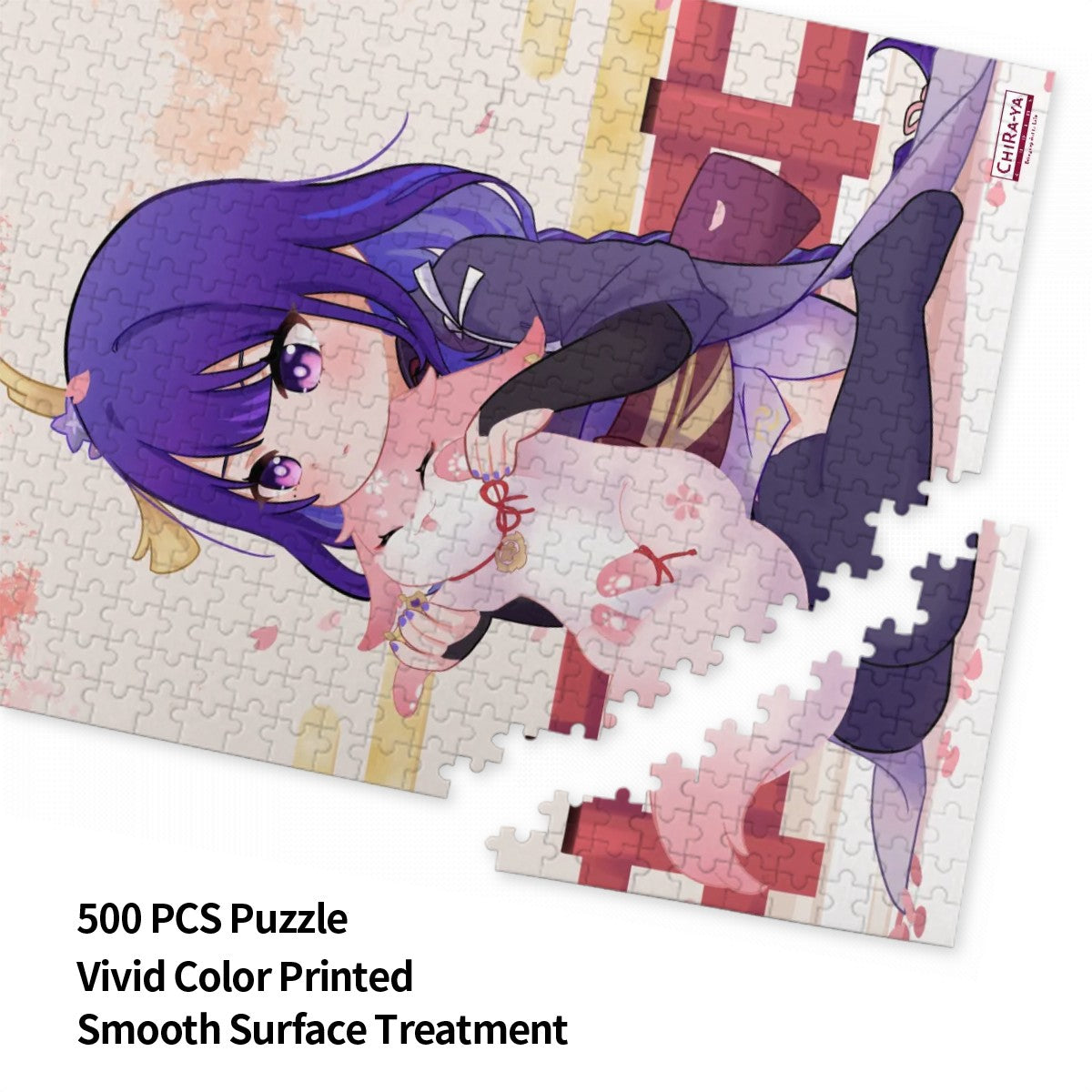 Genshin Impact Wooden Jigsaw Puzzle (500pcs) - Raiden Shogun: "Ei with Fox Miko"