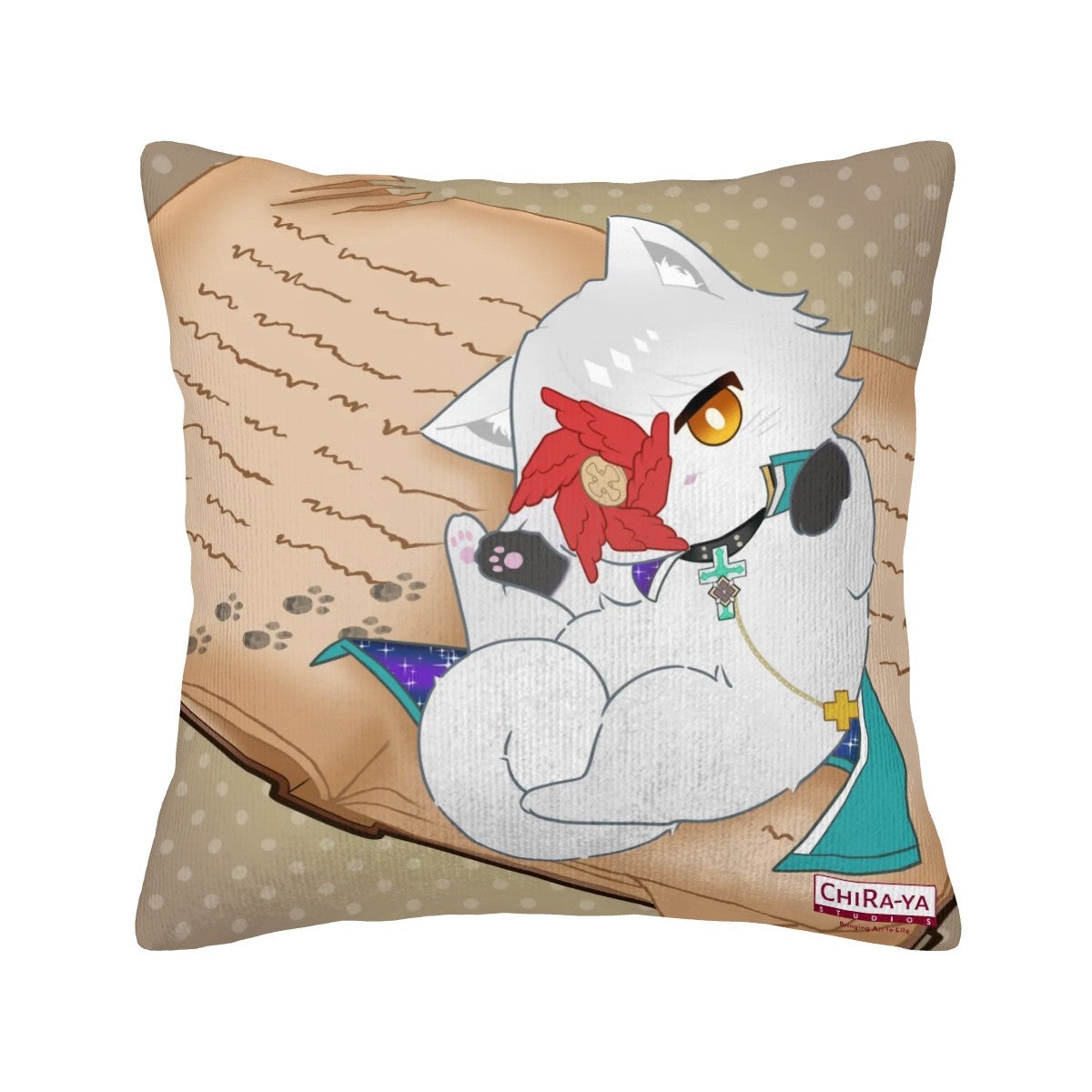 Guilty Gear Corduroy Throw Pillow Cover - Asuka Kreutz (Cat Asuka)