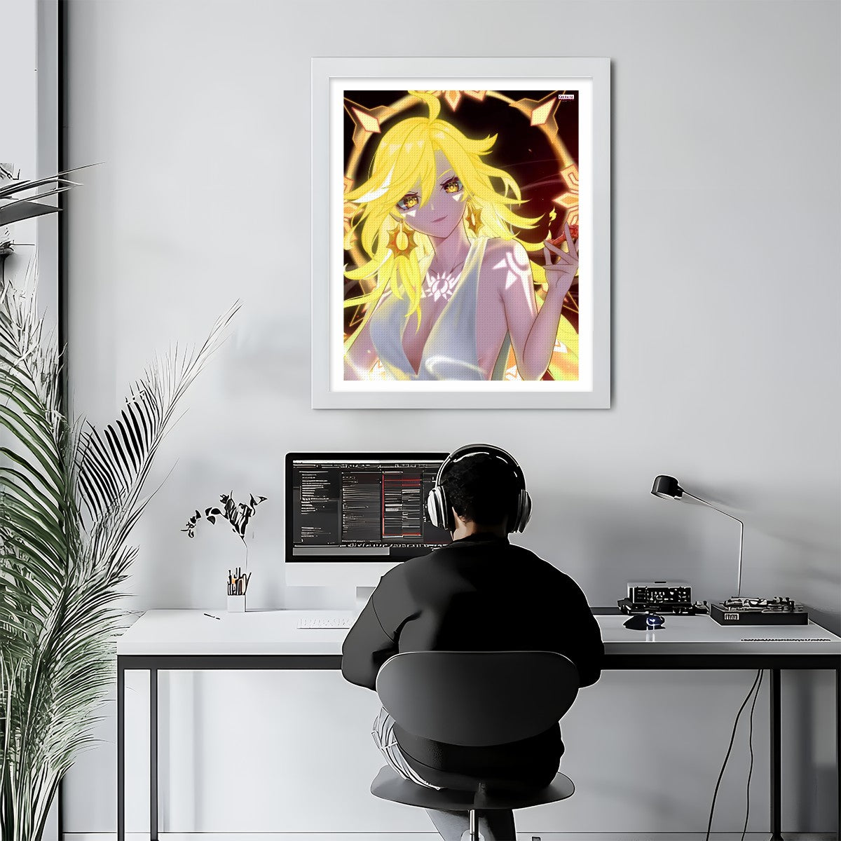 Genshin Impact DIY Diamond Painting Kit - Mavuika: "Come and Get It" (Archon Outfit)