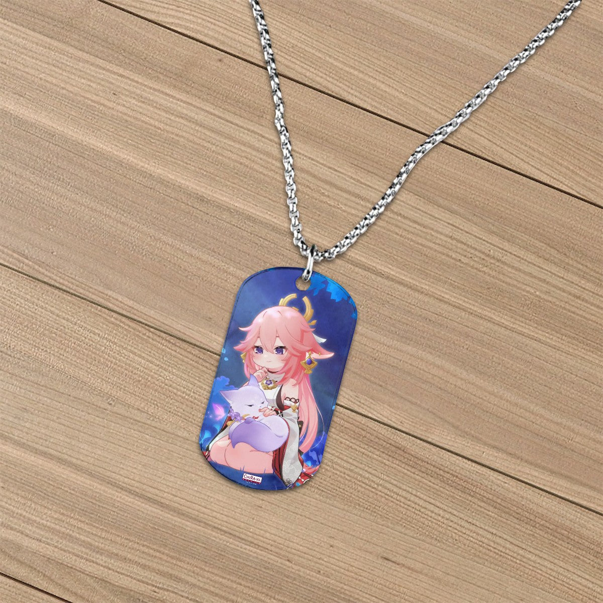 Genshin Impact Titanium Necklace - Yae Miko: "Miko with Fox Ei"