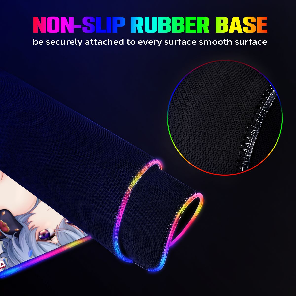 Genshin Impact Premium RGB Gaming Mouse Pad (with Wireless Charging) - Ganyu & Keqing: "Ganqing Impact"