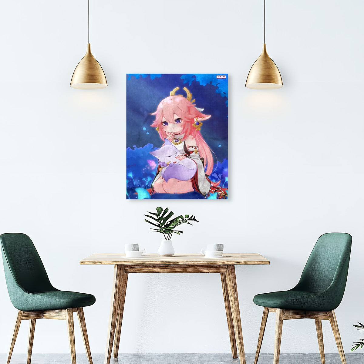 Genshin Impact DIY Diamond Painting Kit - Yae Miko: "Miko with Fox Ei"