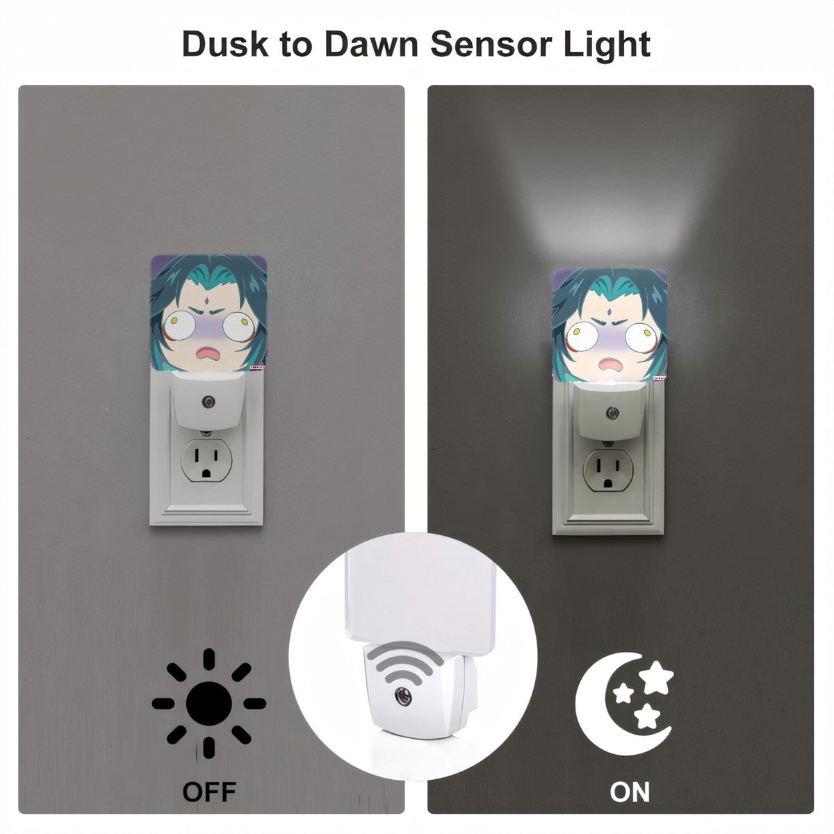 Genshin Impact Derp Series Automatic LED Night Light - Xiao