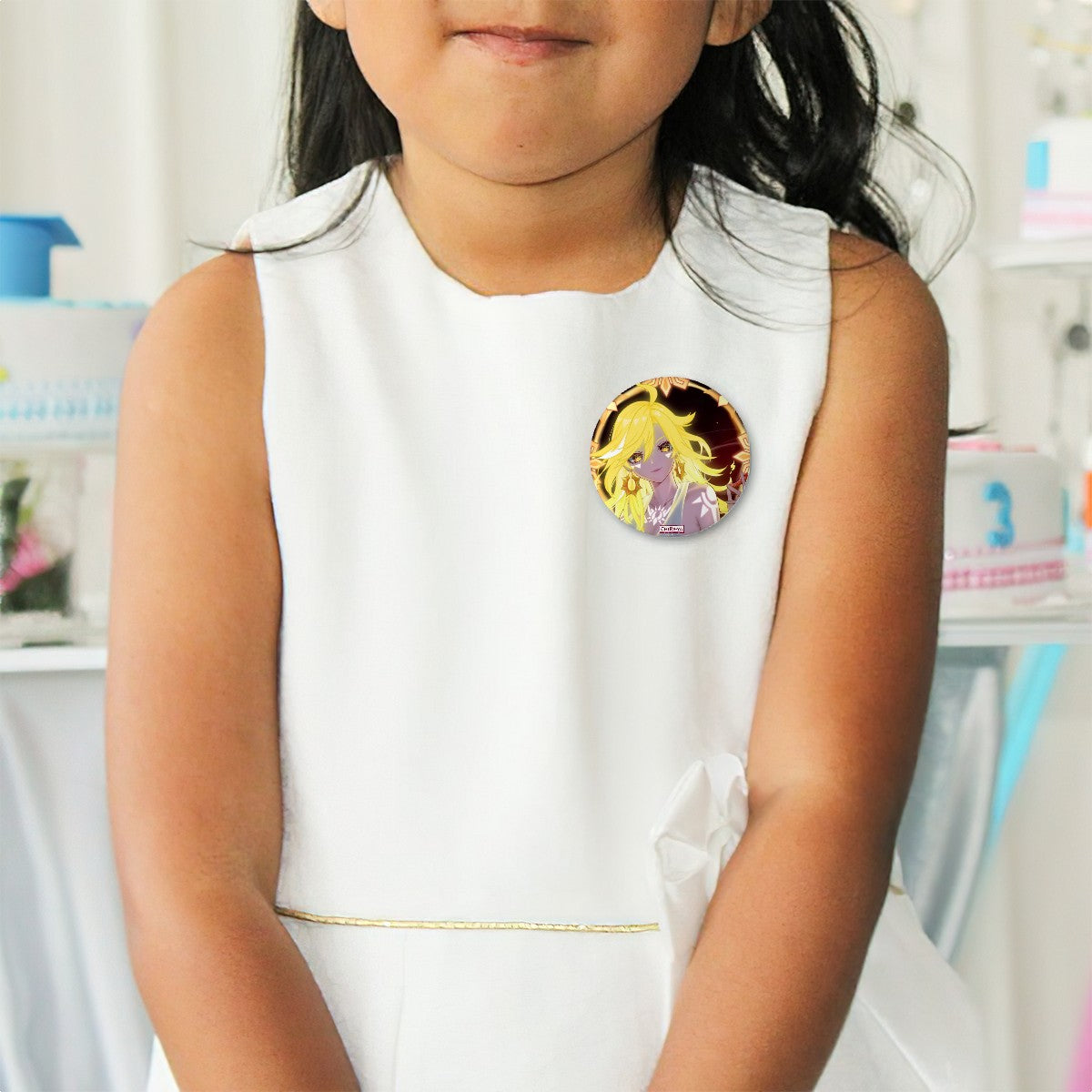 Genshin Impact Pin Badge - Mavuika: "Come and Get It" (Archon Outfit)