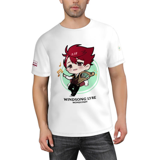 Terraglotte "2024 Genshin Instrument Series" Men's T-Shirt - Windsong Lyre (Mondstadt)