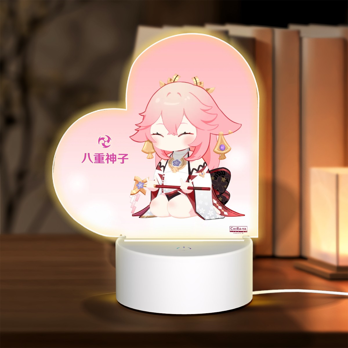Genshin Impact Heart-Shaped Night Light - Yae Miko (Irodori Statue Series)