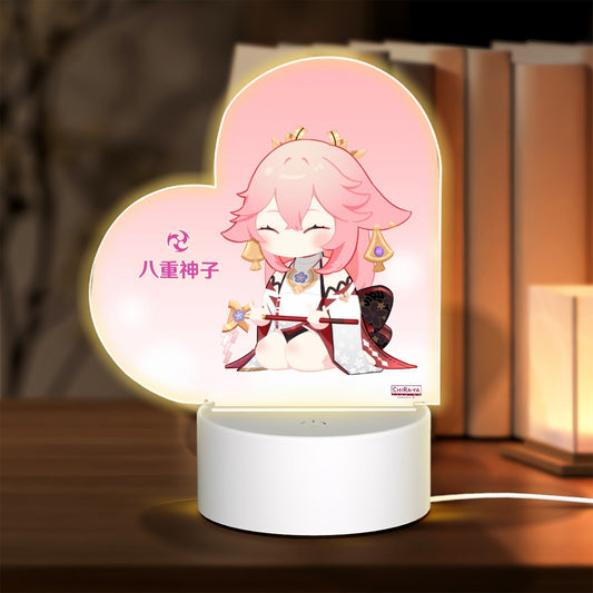 Genshin Impact Heart-Shaped Night Light - Yae Miko (Irodori Statue Series)