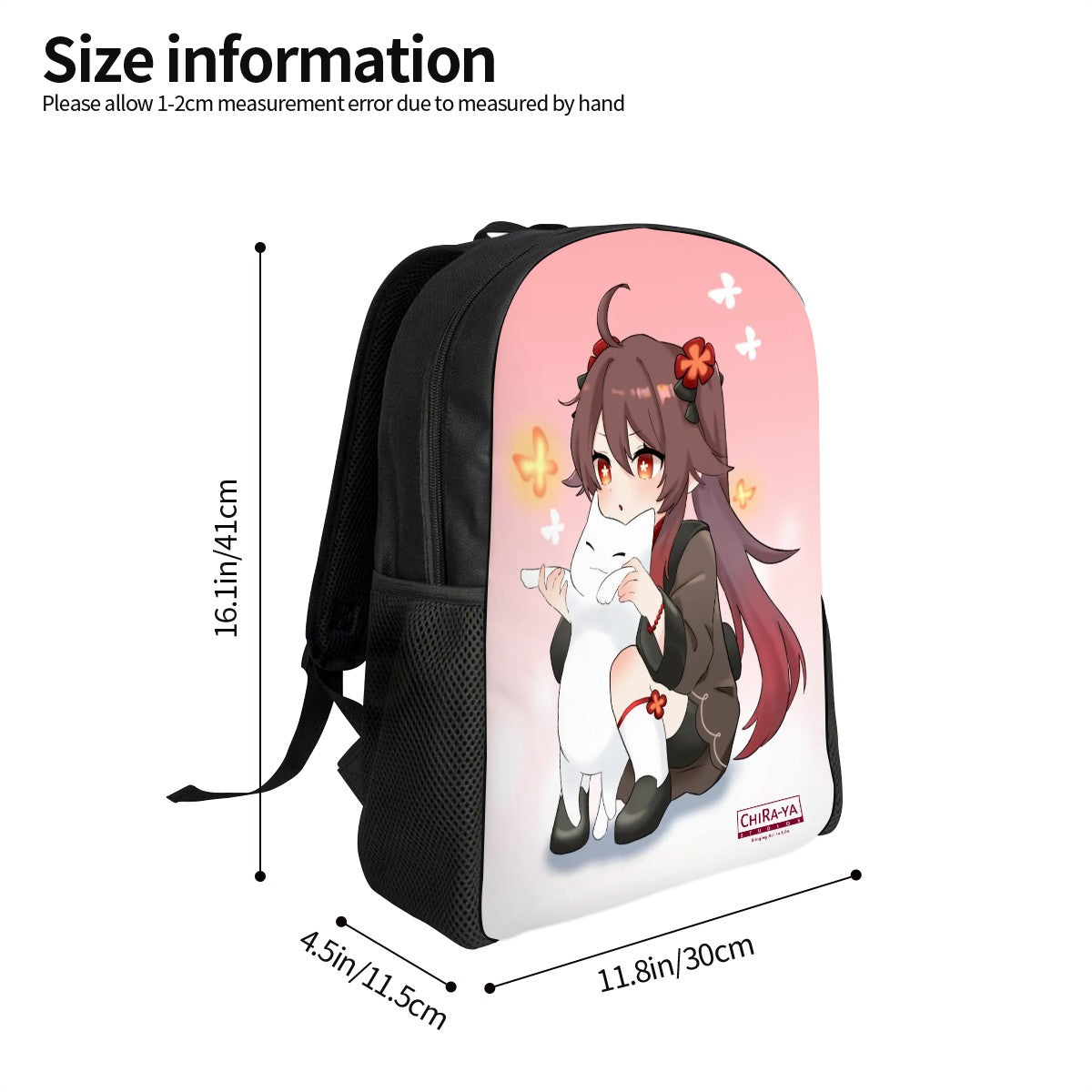Genshin Impact Oxford Backpack - Hu Tao: "Neko Smol Tao"