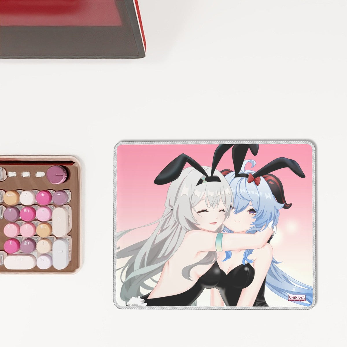Genshin Impact x Honkai Star Rail Gaming Mouse Pad - Firefly & Ganyu: "Bunny Girlies"