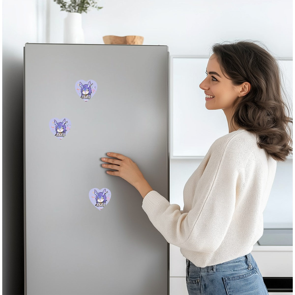 Genshin Impact Melusine Series Heart-Shaped Fridge Magnet - Iara