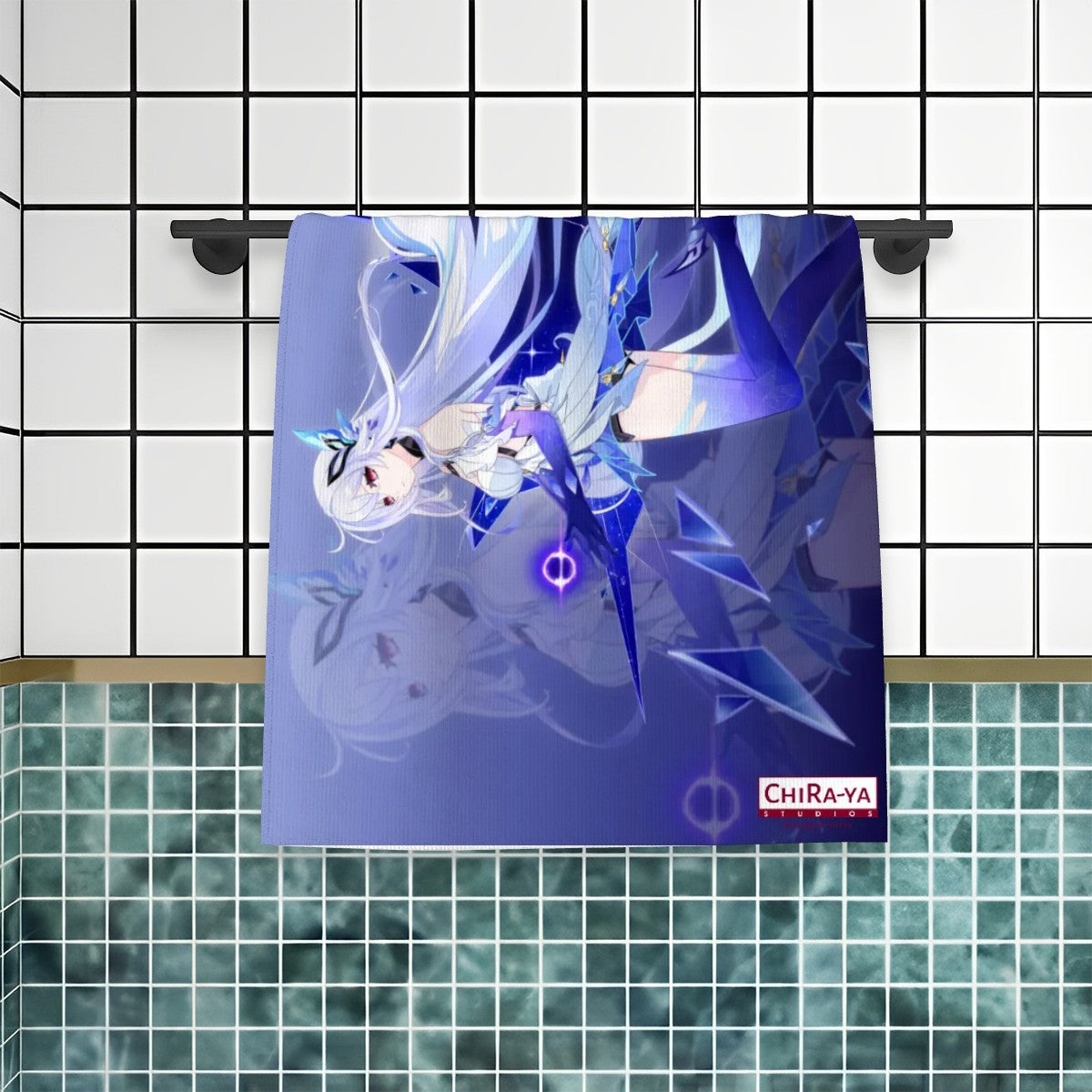 Genshin Impact Soft Microfiber Bath Towel - Skirk: "Forged in the Abyss"
