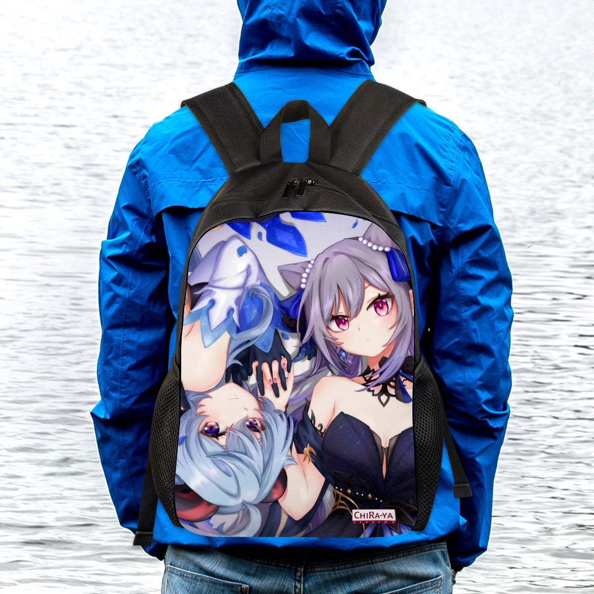 Genshin Impact Oxford Backpack - Ganyu & Keqing: "Ganqing Impact"