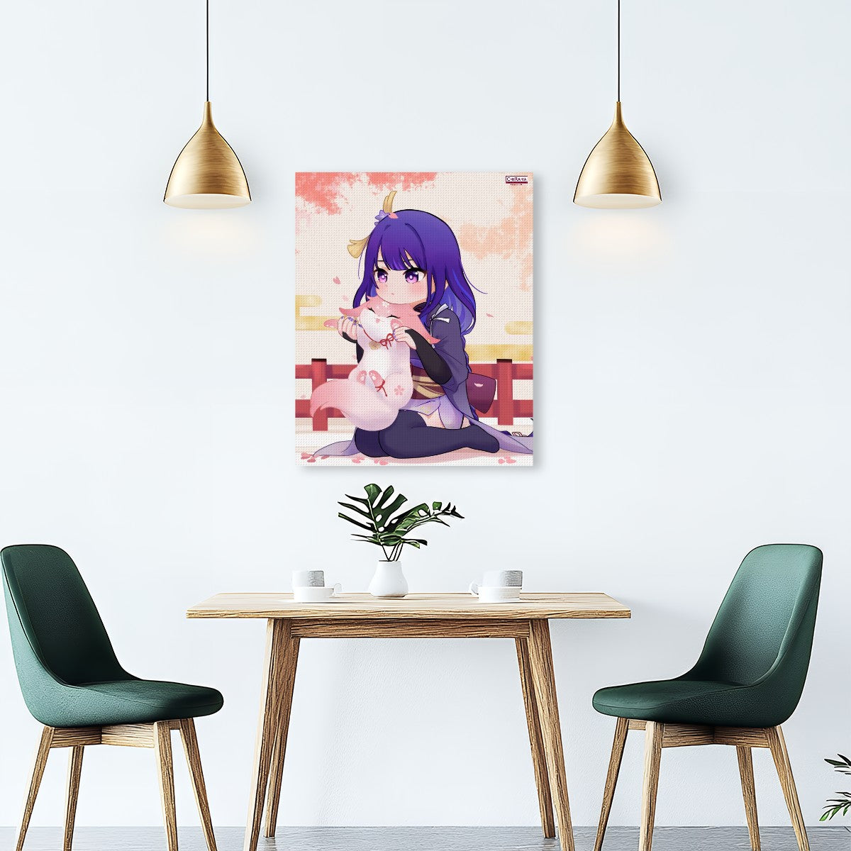 Genshin Impact DIY Diamond Painting Kit - Raiden Shogun: "Ei with Fox Miko"