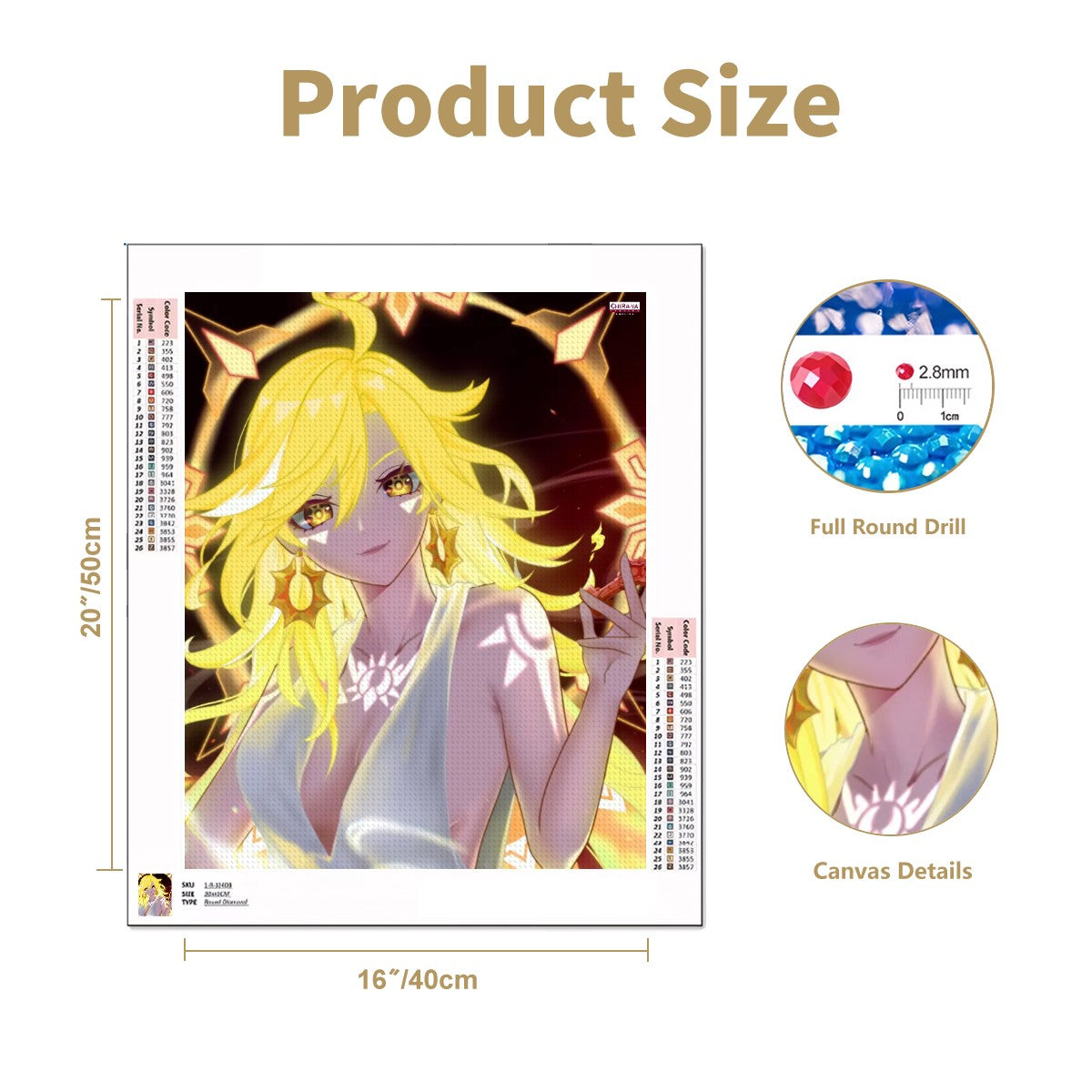 Genshin Impact DIY Diamond Painting Kit - Mavuika: "Come and Get It" (Archon Outfit)