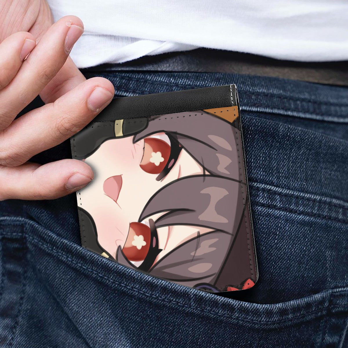Genshin Impact Squishy Series Leather Wallet - Hu Tao