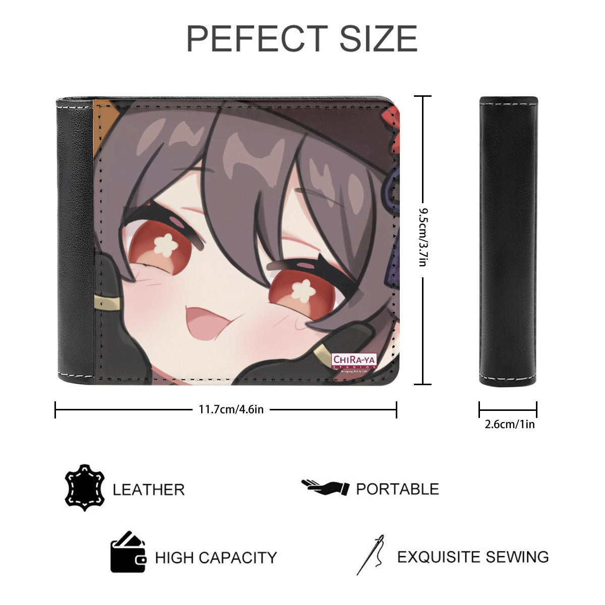 Genshin Impact Squishy Series Leather Wallet - Hu Tao