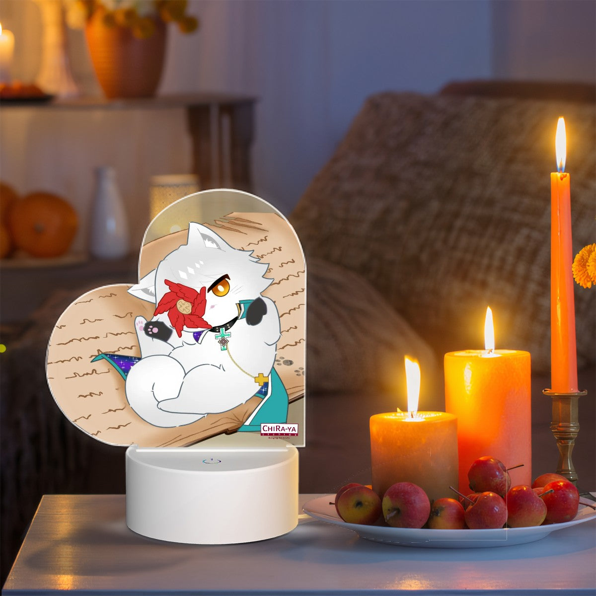 Guilty Gear Heart-Shaped Night Light - Asuka Kreutz (Cat Asuka)