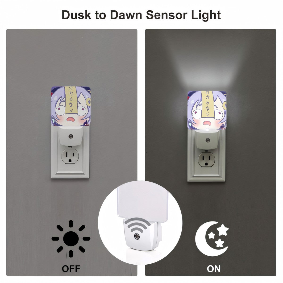 Genshin Impact Derp Series Automatic LED Night Light - Qiqi