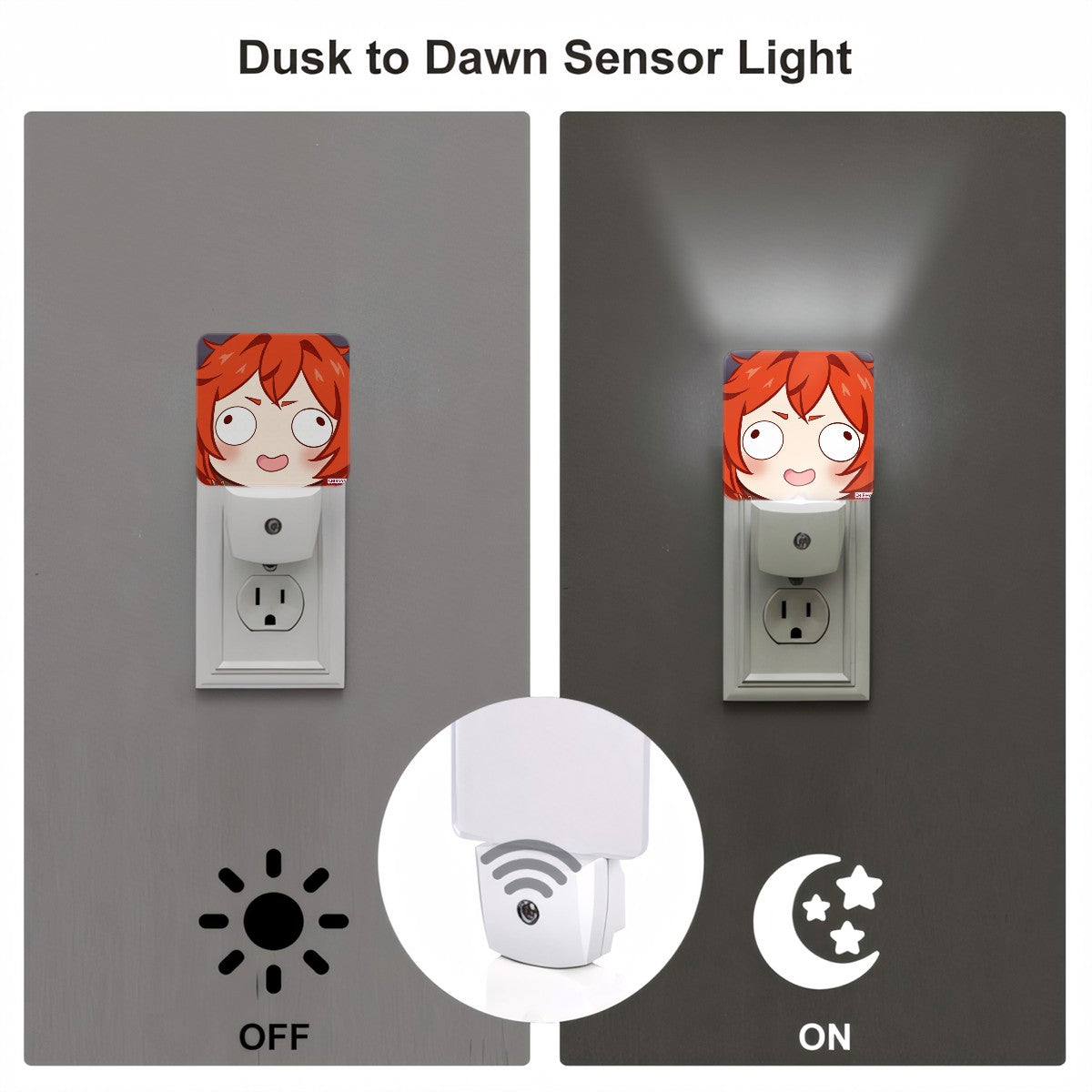 Genshin Impact Derp Series Automatic LED Night Light - Diluc